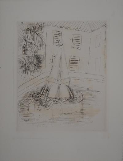Raoul DUFY La vieille fontaine de Vence  Gravure originale 2