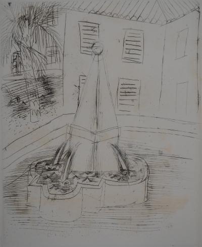 Raoul DUFY La vieille fontaine de Vence  Gravure originale 2
