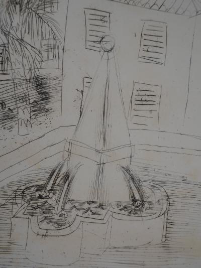 Raoul DUFY La vieille fontaine de Vence  Gravure originale 2