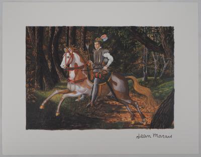 Jean MARAIS - Le chevalier galant, Quadrichromie signée 2