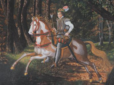 Jean MARAIS - Le chevalier galant, Quadrichromie signée 2
