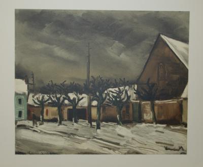 Maurice De Vlaminck (d’après) - Les tilleuls sous la neige - Lithographie 2