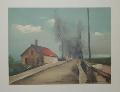 Maurice De Vlaminck (d’après) - La route de Brezolles - Lithographie 2
