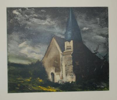 Maurice De Vlaminck (d’après) - L’église de Saint Lubin - Lithographie 2