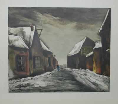 Maurice De Vlaminck (d’après) - Allainville sous la neige - Lithographie 2