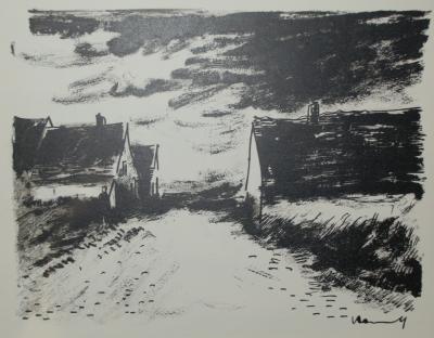 Maurice De Vlaminck (d’après) -  Maisons dans la Beauce - Lithographie 2