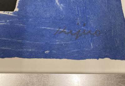 Ladislas KIJNO - Composition bleue - Gravure signée 2