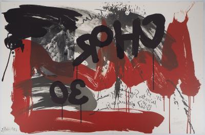 Wolf VOSTELL - Le cri : La foule - Lithographie originale signée, 1990 2
