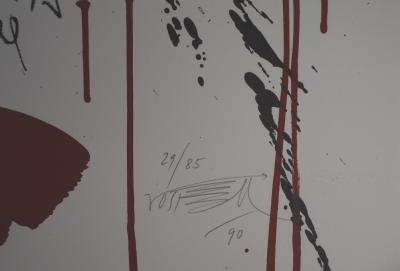 Wolf VOSTELL - Le cri : La foule - Lithographie originale signée, 1990 2