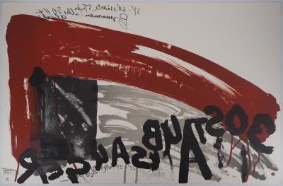 Wolf VOSTELL - Le cri : L’attaque nocturne - Lithographie originale signée, 1990 2