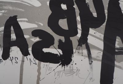 Wolf VOSTELL - Le cri : L’attaque nocturne - Lithographie originale signée, 1990 2