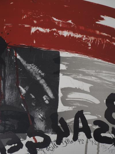 Wolf VOSTELL - Le cri : L’attaque nocturne - Lithographie originale signée, 1990 2