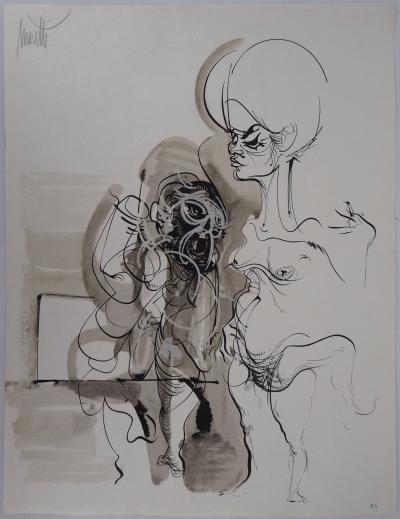 Raymond MORETTI : L’étreinte - Lithographie originale signée 2