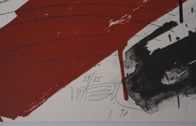 Wolf VOSTELL - Le cri : L’accident - Lithographie originale signée, 1990 2