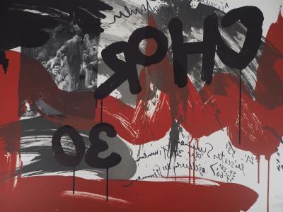 Wolf VOSTELL - Le cri : La foule - Lithographie originale signée, 1990 2