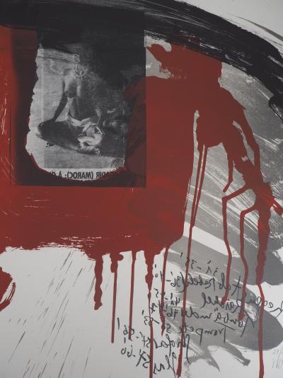 Wolf VOSTELL - Le cri : Sol - Lithographie originale signée, 1990 2