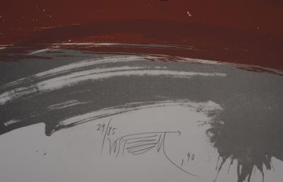 Wolf VOSTELL - Le cri : L’homme en noir - Lithographie originale signée, 1990 2