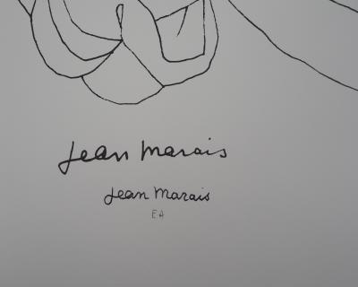 Jean MARAIS - Le jeune homme et l’oiseau, Lithographie signée 2