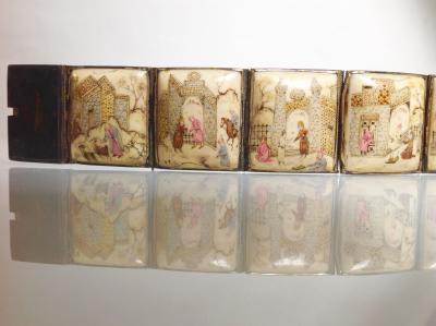 Iran ou Syrie -  début du XXe siècle, Bracelet peint de miniatures persane 2