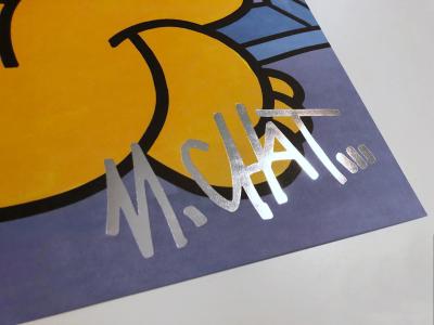 M.CHAT (Thoma Vuille) - Chats volants à Paris, 2017, Sérigraphie 2