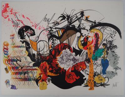 Raymond MORETTI : Les musiciens, 1974 - Lithographie originale signée 2