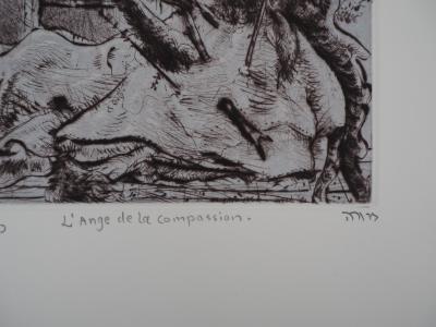 Mordecaï MOREH : L’ange de la compassion - Gravure originale signée 2