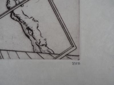 Mordecaï MOREH : Le Cerf-volant - Gravure originale signée 2