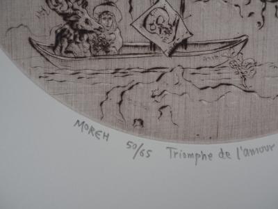 Mordecaï MOREH : Triomphe de l’amour - Gravure originale signée 2