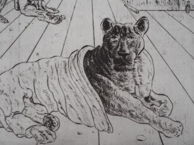 Mordecaï MOREH : Jaguar noir - Gravure originale signée 2