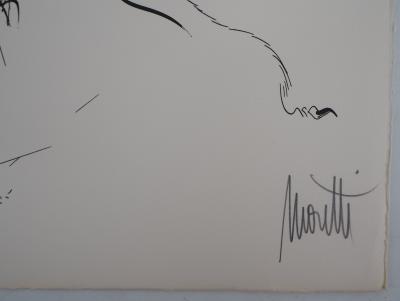 Raymond MORETTI : La chute - Lithographie originale signée 2