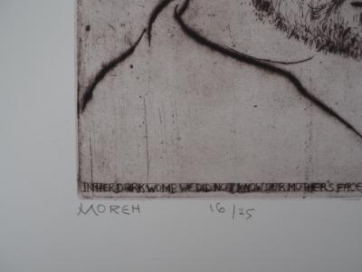 Mordecaï MOREH : Portrait d’un artiste - Gravure originale signée 2