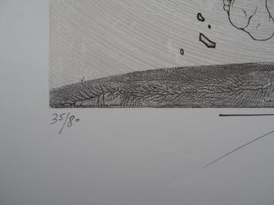 Pierre-Yves TREMOIS - L’homme, le centre de l’univers, Gravure originale signée 2
