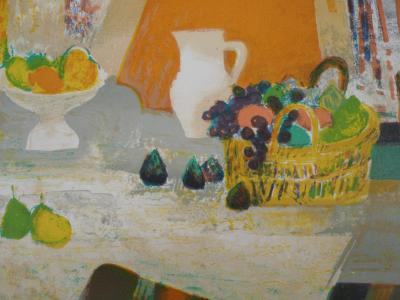 Jacques PETIT : Panier de fruits - Lithographie Originale Signée 2