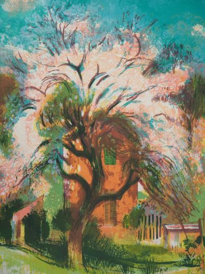 Paul COLLOMB : Jardin estival - Lithographie Originale Signée 2