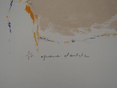Gérard DIAZ : Village embrumé - Lithographie Originale Signée 2