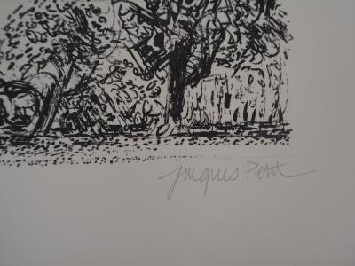 Jacques PETIT : Vue sur le lac - Lithographie Originale Signée 2