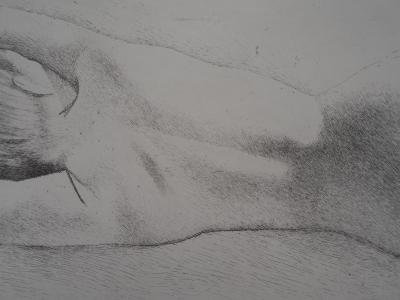 Philippe LELIEVRE : Femme nue allongée - Gravure Originale Signée 2