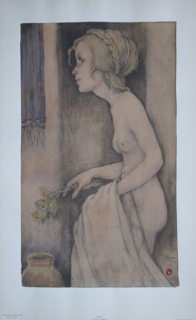 Nicolaas EEKMAN (d’après) - Petit nu au tournesol, 1960 - Pochoir original 2