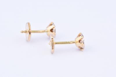 Boucles d’oreille / puces d’oreille en or jaune 18 carats (750 millièmes) 2