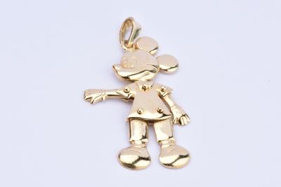 Pendentif MICKEY MOUSE marque DISNEY en or jaune 18 carats (750 millièmes) 2