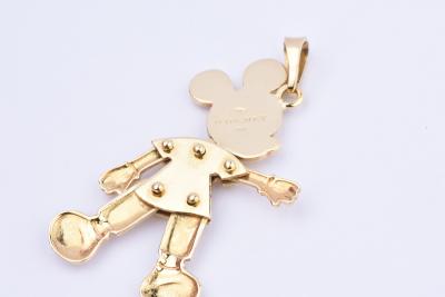 Pendentif MICKEY MOUSE marque DISNEY en or jaune 18 carats (750 millièmes) 2