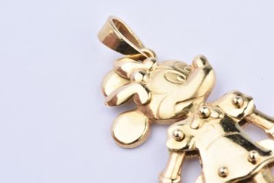 Pendentif MINNIE MOUSE marque DISNEY en or jaune 18 carats (750 millièmes) 2