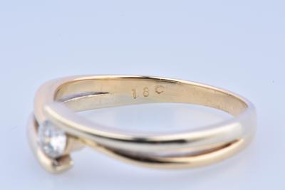 Bague  solitaire en or jaune 18 carats (750 millièmes) 2