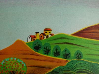 André CODAGOGNE - Paysage champêtre - Lithographie originale 2