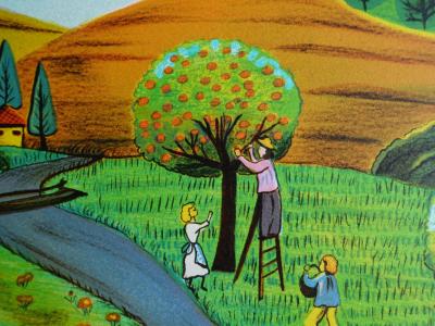 André CODAGOGNE - Paysage champêtre - Lithographie originale 2