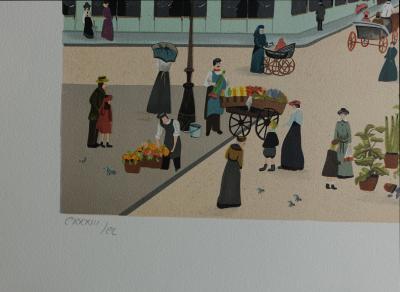 Eliane THIERRY - Quai aux fleurs - Lithographie originale signée au crayon 2