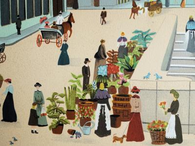 Eliane THIERRY - Quai aux fleurs - Lithographie originale signée au crayon 2