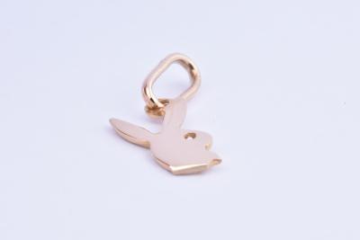 Pendentif  lapin PLAYBOY en or jaune 14 carats  orné d’un diamant rond brillant 2