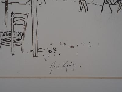 René GENIS : Plage près de Malaga - Dessin Original Signé 2