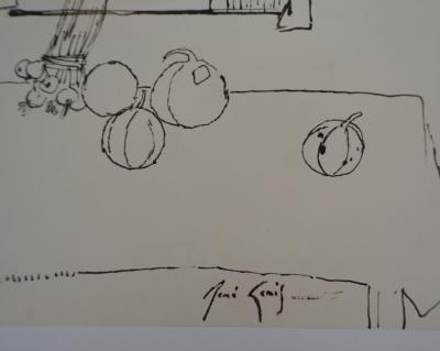 René GENIS : Melons et bottes d’oignons - Dessin Original Signé 2